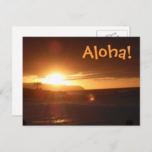 Aloha uit het Briefkaart Hawaï (Voorkant / Achterkant)