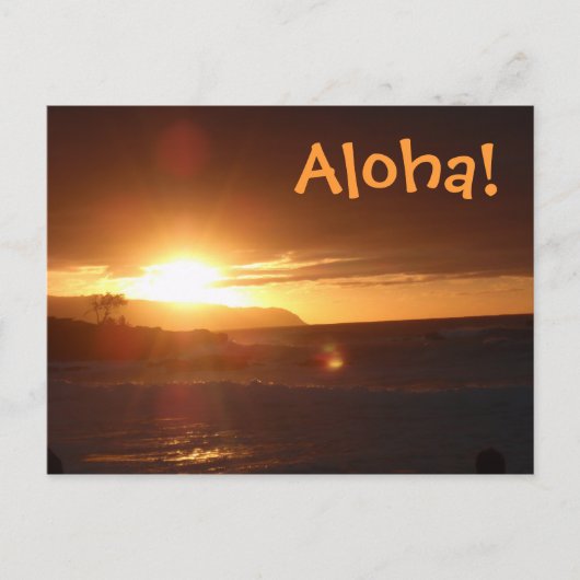 Aloha uit het Briefkaart Hawaï (Voorkant)