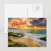 Aloha uit het Briefkaart Hawaï (Voorkant / Achterkant)