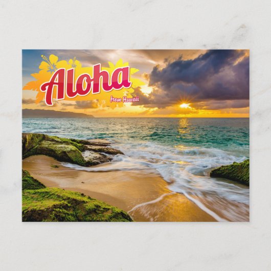 Aloha uit het Briefkaart Hawaï (Voorkant)