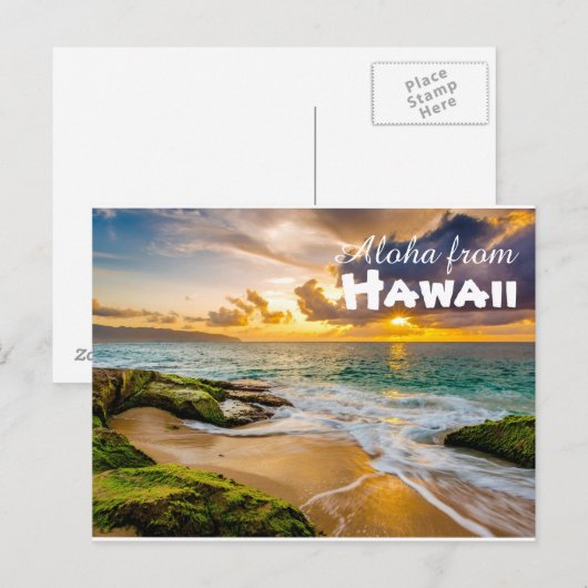 Aloha uit het Briefkaart Hawaï (Voorkant / Achterkant)