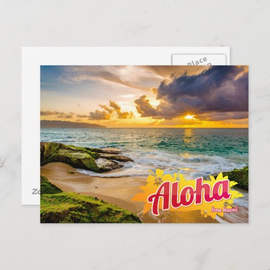 Aloha uit het Briefkaart Hawaï (Voorkant / Achterkant)