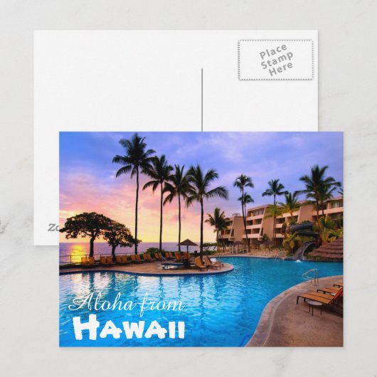 Aloha uit het Briefkaart Hawaï (Voorkant / Achterkant)