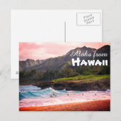 Aloha uit het Briefkaart Hawaï (Voorkant / Achterkant)