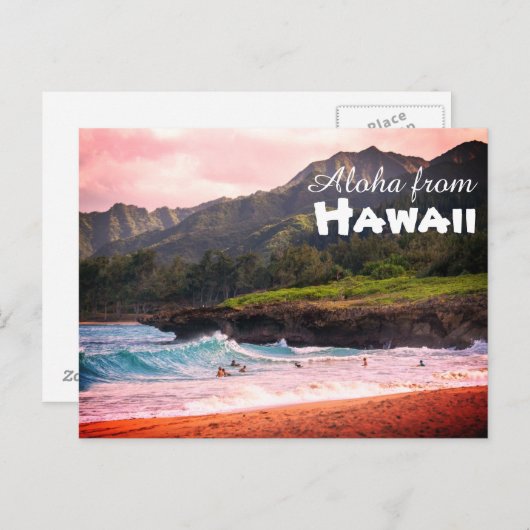Aloha uit het Briefkaart Hawaï (Voorkant / Achterkant)