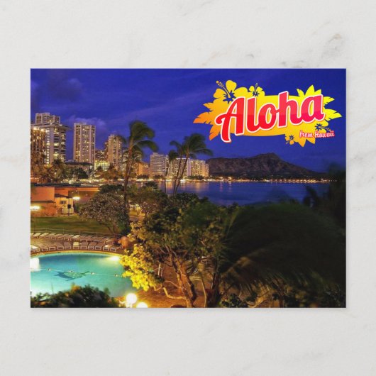 Aloha uit het Briefkaart Hawaï (Voorkant)