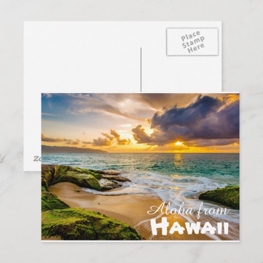Aloha uit het Briefkaart Hawaï (Voorkant / Achterkant)