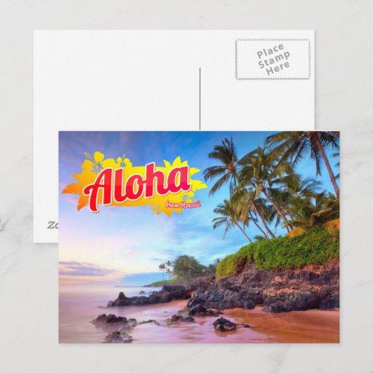 Aloha uit het Briefkaart Hawaï (Voorkant / Achterkant)