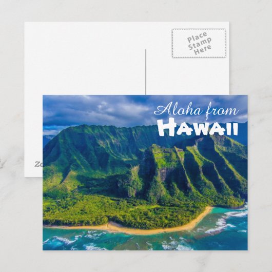 Aloha uit het Briefkaart Hawaï (Voorkant / Achterkant)