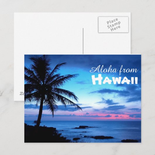 Aloha uit het Briefkaart Hawaï (Voorkant / Achterkant)