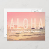 Aloha uit het Briefkaart Hawaï (Voorkant / Achterkant)