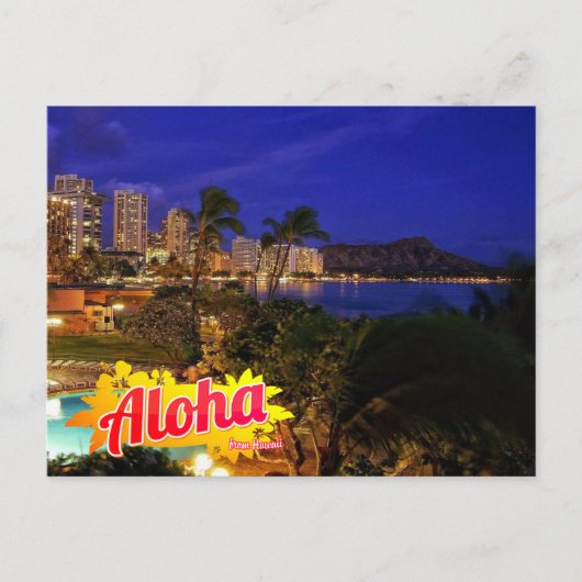 Aloha uit het Briefkaart Hawaï (Voorkant)
