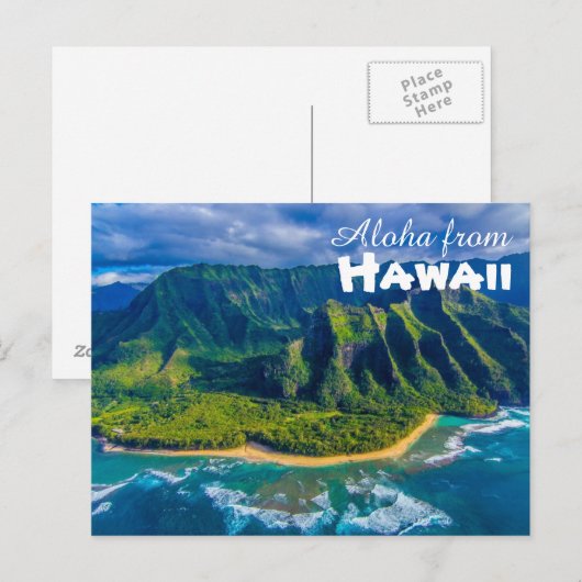 Aloha uit het Briefkaart Hawaï (Voorkant / Achterkant)