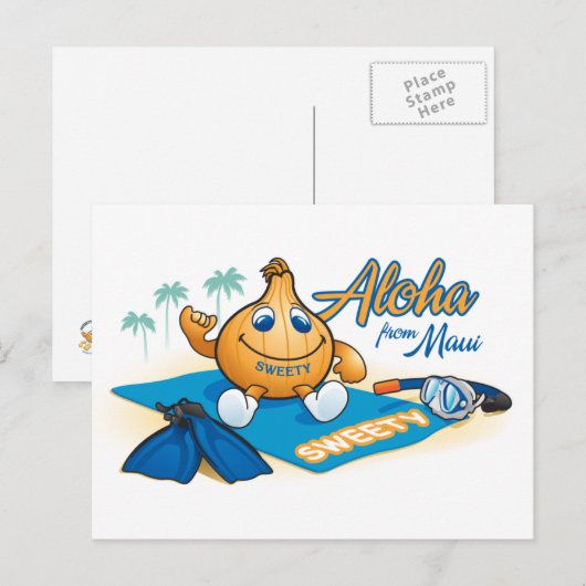 aloha uit het zweet briefkaart (Voorkant / Achterkant)