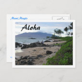 "ALOHA UIT MAUI" BEACH SCENE BRIEFKAART (Voorkant / Achterkant)
