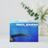 Aloha uit Maui Hawaii Briefkaart (Staand voorkant)
