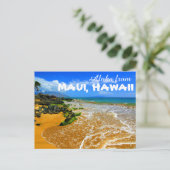 Aloha uit Maui Hawaii Briefkaart (Staand voorkant)