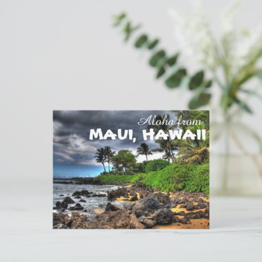 Aloha uit Maui Hawaii Briefkaart (Staand voorkant)