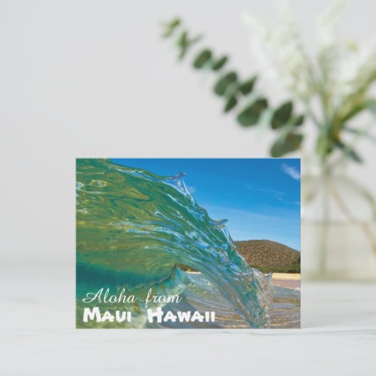 Aloha uit Maui Hawaii Briefkaart (Staand voorkant)