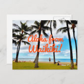 Aloha uit Waikiki Briefkaart (Voorkant / Achterkant)