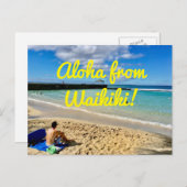 Aloha uit Waikiki Briefkaart (Voorkant / Achterkant)