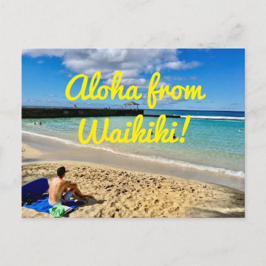 Aloha uit Waikiki Briefkaart (Voorkant)