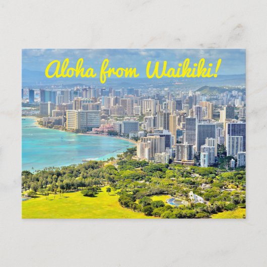 Aloha uit Waikiki Briefkaart (Voorkant)