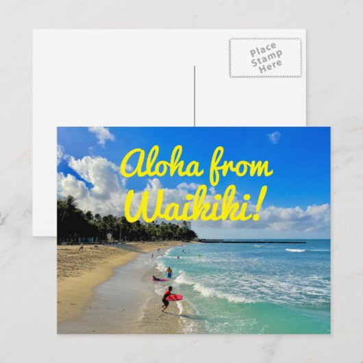 Aloha uit Waikiki Briefkaart (Voorkant / Achterkant)