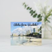 Aloha uit Waikiki Briefkaart (Staand voorkant)