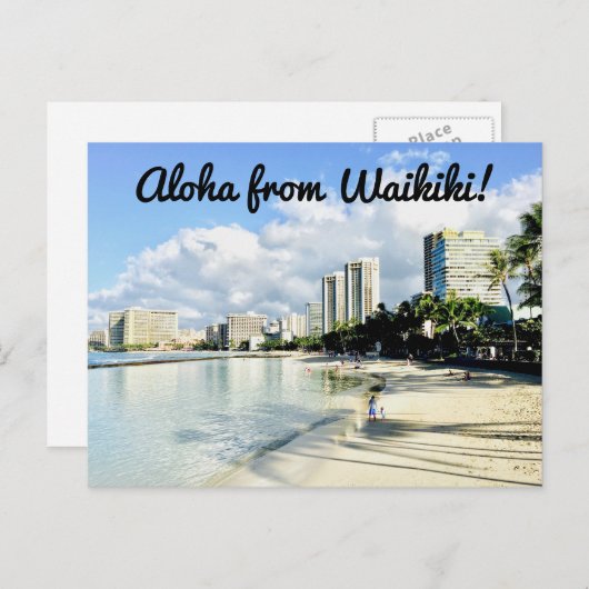Aloha uit Waikiki Briefkaart (Voorkant / Achterkant)