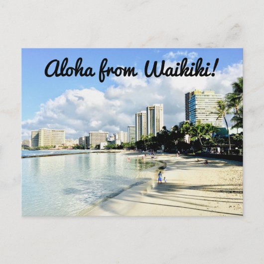 Aloha uit Waikiki Briefkaart (Voorkant)