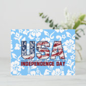 Aloha USA Hawaïaanse Bloemenfeest Uitnodigingen (Staand voorkant)