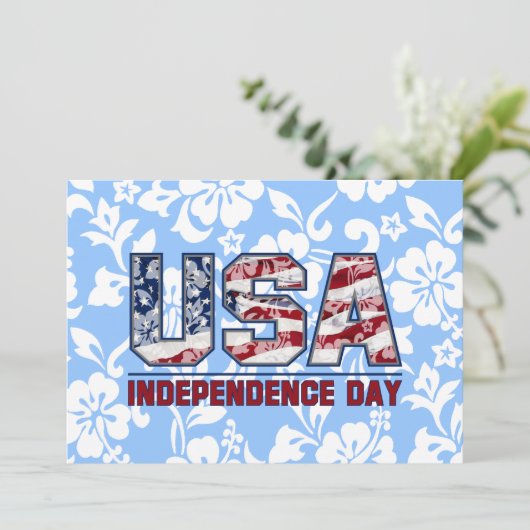 Aloha USA Hawaïaanse Bloemenfeest Uitnodigingen (Staand voorkant)