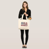 Aloha UUA Hawaïaanse Patriottische strandtassen Grote Tote Bag (Voorkant (model))