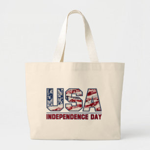Aloha UUA Hawaïaanse Patriottische strandtassen Grote Tote Bag