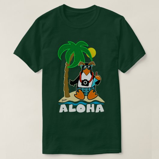 Aloha van de Hawaïaanse pinguïn T-shirt (Design voorkant)