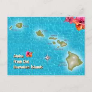 Aloha van de Hawaiiaanse eilanden Briefkaart