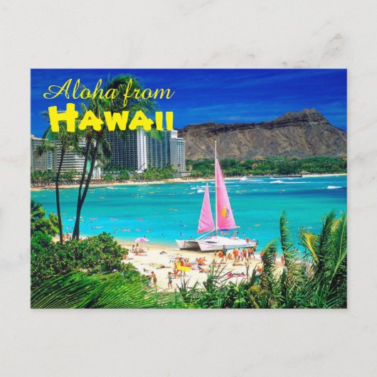 Aloha van Hawaï Briefkaart (Voorkant)