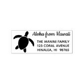 Aloha van Hawaï Retouradres Stempel Honu Turtle (Afrduk)