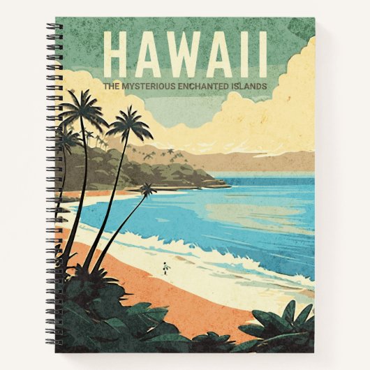 Aloha van Hawaï Vintage Reizen Notitieboek (Voorkant)