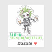 Aloha van het Afterlife Schattige Gothic Chibi Ske Sticker (Vel)