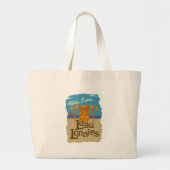 Aloha van Luau Lonnies Fun Cartoon Tiki Kijk Grote Tote Bag (Voorkant)