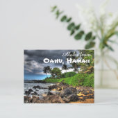 Aloha van Oahu Hawaii Briefkaart (Staand voorkant)