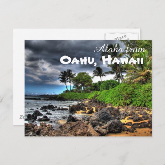 Aloha van Oahu Hawaii Briefkaart (Voorkant / Achterkant)