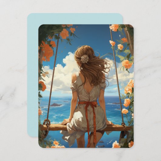 Aloha van Paradise Hawaii Feestdagenkaart (Voorkant / Achterkant)