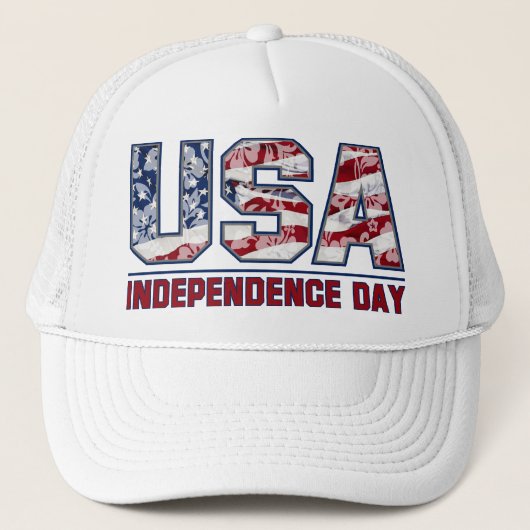 Aloha Verenigde Staten Onafhankelijkheidsdag Ameri Trucker Pet (Voorkant)