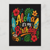 Aloha Verjaardag Hibiscus Hawaii Briefkaart (Voorkant)