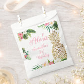 Aloha Verjaardag Luau Hawaïaanse Gouden Ananas Bedankzakje (Geknipt)
