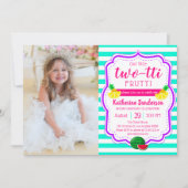 Aloha Verjaardag Luau Tropische foto Twee-tti Frut Kaart (Voorkant)