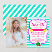 Aloha Verjaardag Luau Tropische foto Twee-tti Frut Kaart (Voorkant / Achterkant)